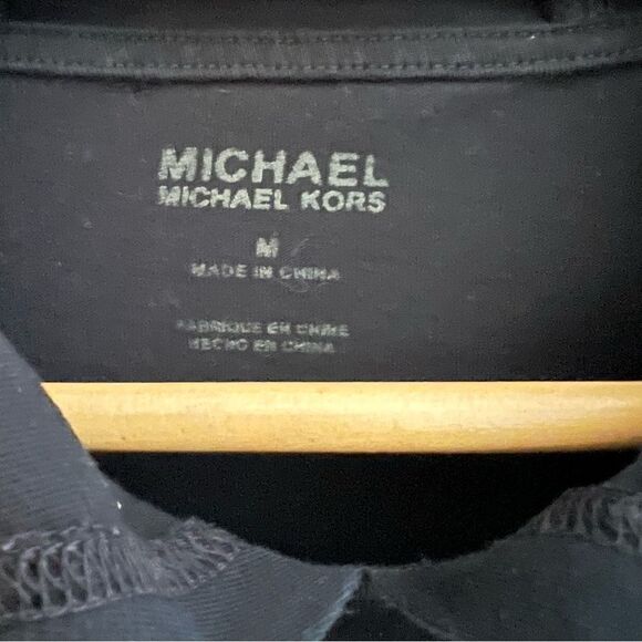 Micheal Kors Women’s Casual Black long Tshirt Hoodie Reflective SZ Medium - Picture 3 of 8